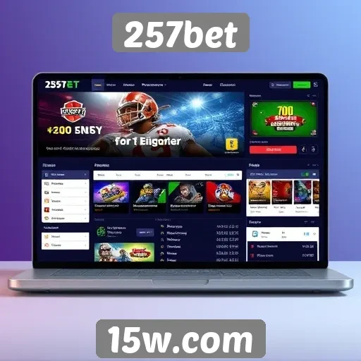 Análise da interface de usuário do site 257bet